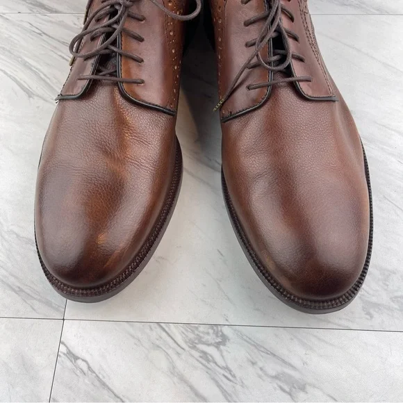 Johnston & Murphy Brown Leather Saddle Brogue Derby Mens Size 13 M - Picture 8 of 15